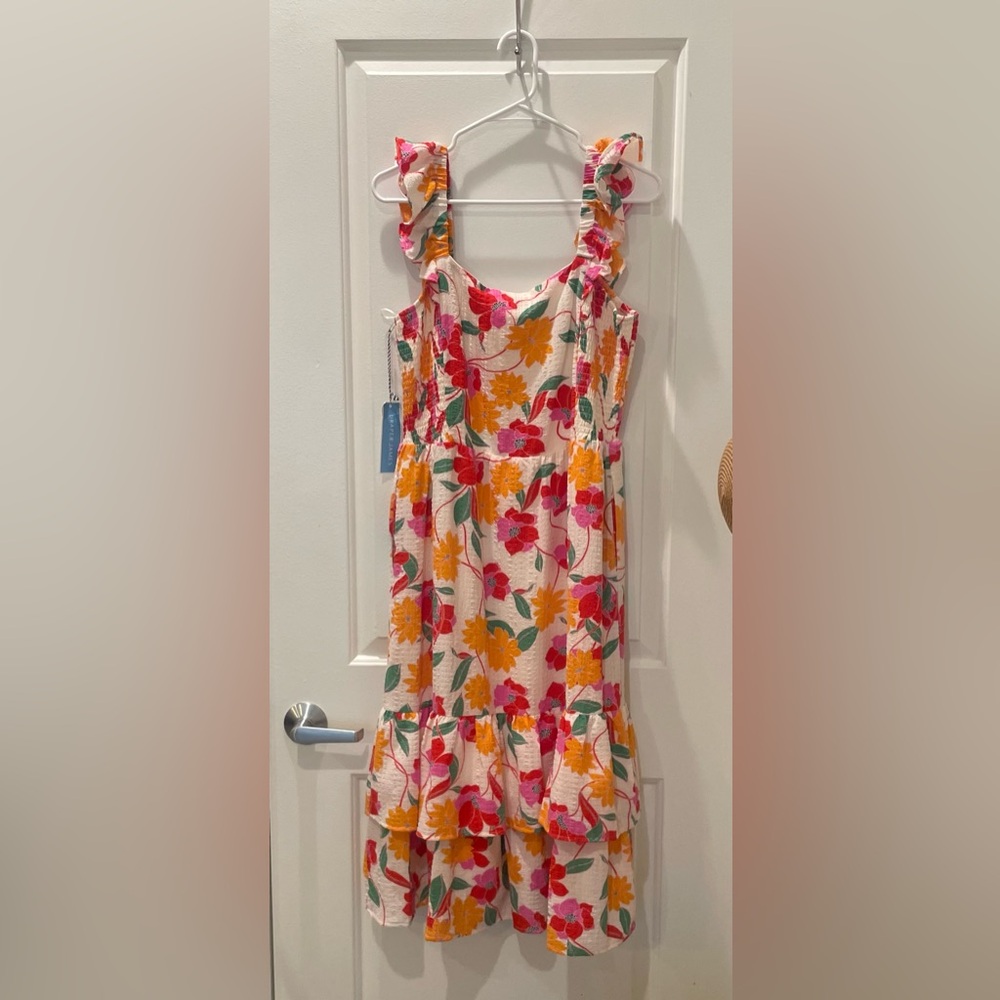 NEW…Draper James Floral Flutter Sleeve Midi Dress - Picture 6 of 6